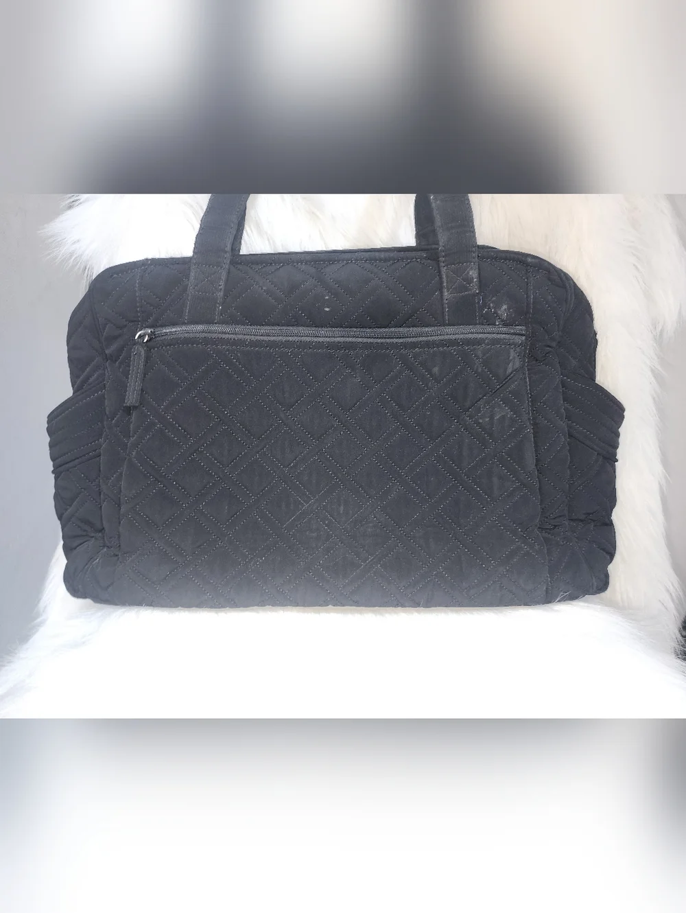 Vera Bradley Black Quilted On the StrollTote Bag Diaper Bag